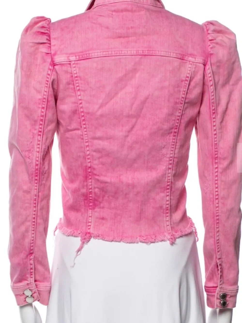 Retrofete pink denim jacket. Size L. Made in Italy